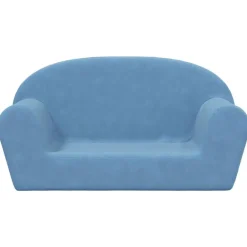 Online vidaXL Barnsoffa 2-sits mjuk plysch Blå