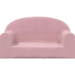 Hot vidaXL Barnsoffa 2-sits mjuk plysch Rosa