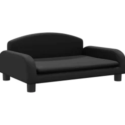vidaXL Barnsoffa 70x45x30 cm konstläder Svart