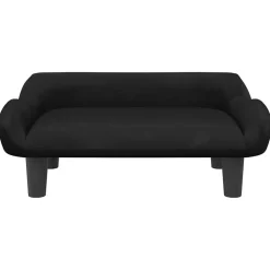 vidaXL Barnsoffa svart 70x40x24 cm sammet