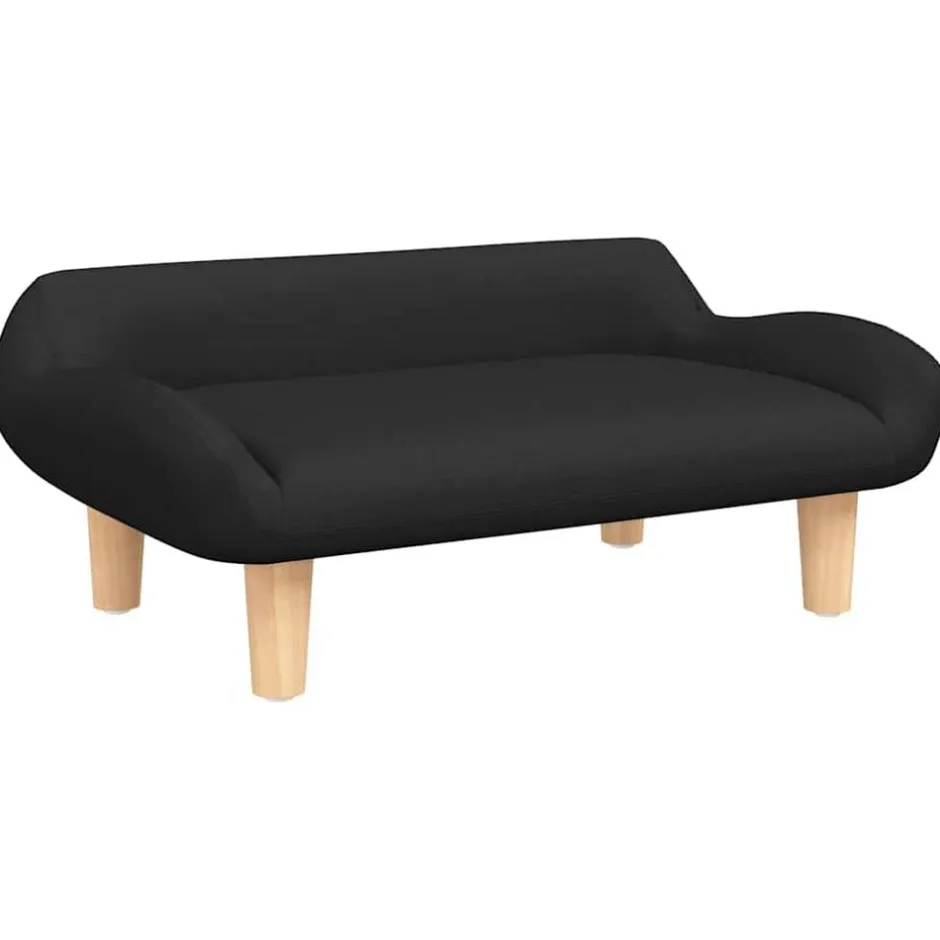 Discount vidaXL Barnsoffa 70x40x24 cm tyg Svart
