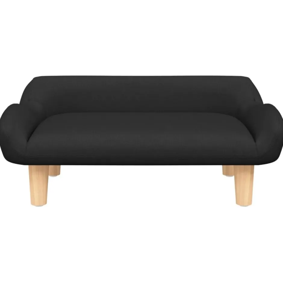 Discount vidaXL Barnsoffa 70x40x24 cm tyg Svart