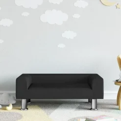Discount vidaXL Barnsoffa 70x45x26,5 cm sammet Svart