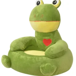 Best vidaXL Barnstol i plysch groda grön