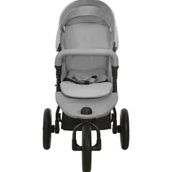 vidaXL Barnvagn ljusgrå stål