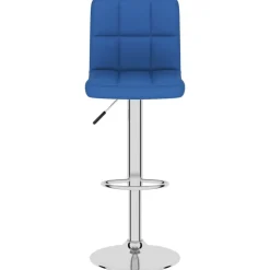 vidaXL Barstol blå tyg