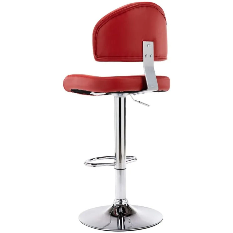Best vidaXL Barstol konstläder Vinröd