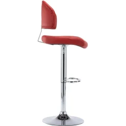 Best vidaXL Barstol konstläder Vinröd