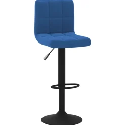 Discount vidaXL Barstolar 2 st sammet Blå