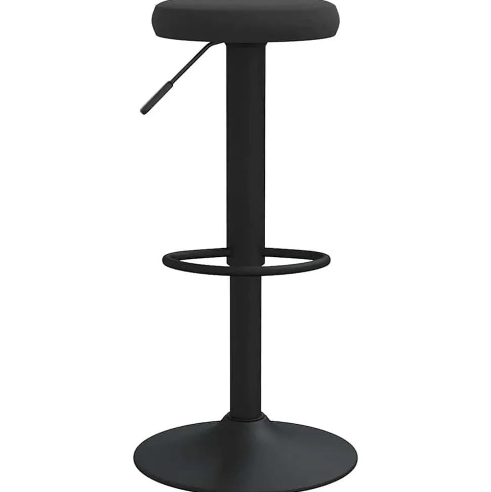vidaXL Barstolar 2 st svart sammet
