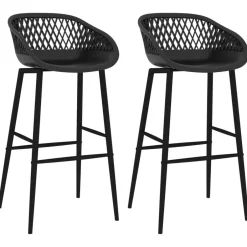 Outlet vidaXL Barstolar 2 st Svart