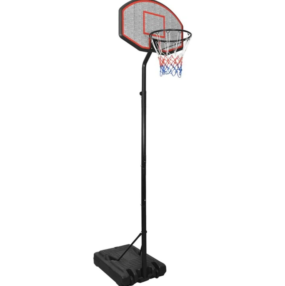 vidaXL Basketkorg med stativ svart 282-352 cm polyeten