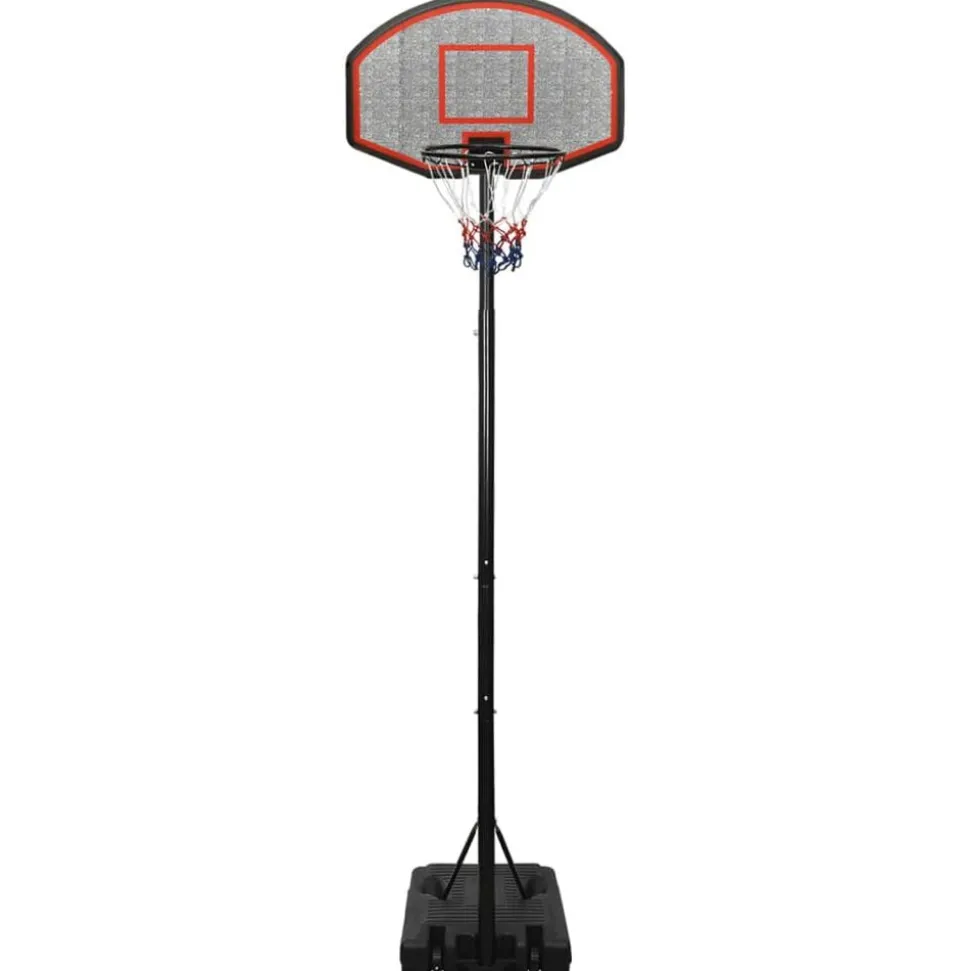 vidaXL Basketkorg med stativ svart 282-352 cm polyeten