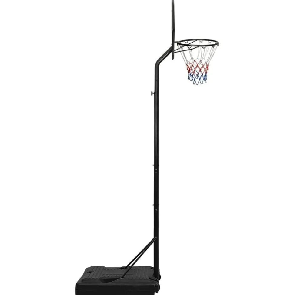 vidaXL Basketkorg med stativ svart 282-352 cm polyeten