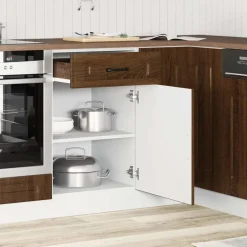 Clearance vidaXL Basskåp för kök Kalmar konstruerat trä brun ek