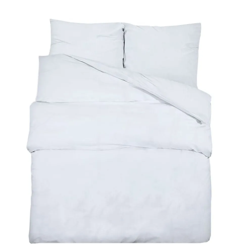 vidaXL Bäddset vit 140x200 cm bomull