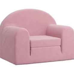 vidaXL Bäddsoffa för barn mjuk plysch Rosa