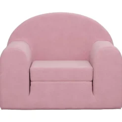 vidaXL Bäddsoffa för barn mjuk plysch Rosa