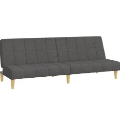 vidaXL Bäddsoffa 2-sits mörkgrå tyg