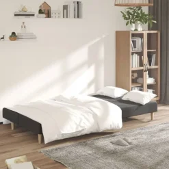 Sale vidaXL Bäddsoffa 2-sits tyg Mörkgrå