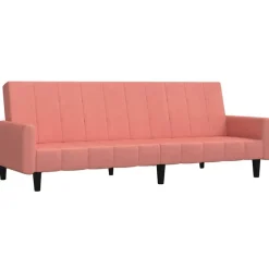 Discount vidaXL Bäddsoffa 2-sits sammet Rosa