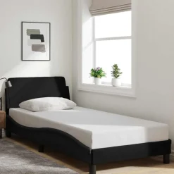 vidaXL Bed Frame with Headboard "Dover" Black 80x200 cm Fabric