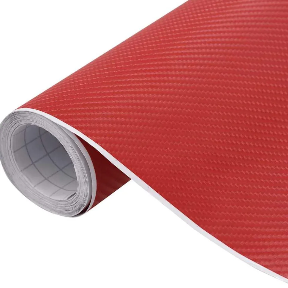 vidaXL Bilfoliering 4D röd 100x150 cm