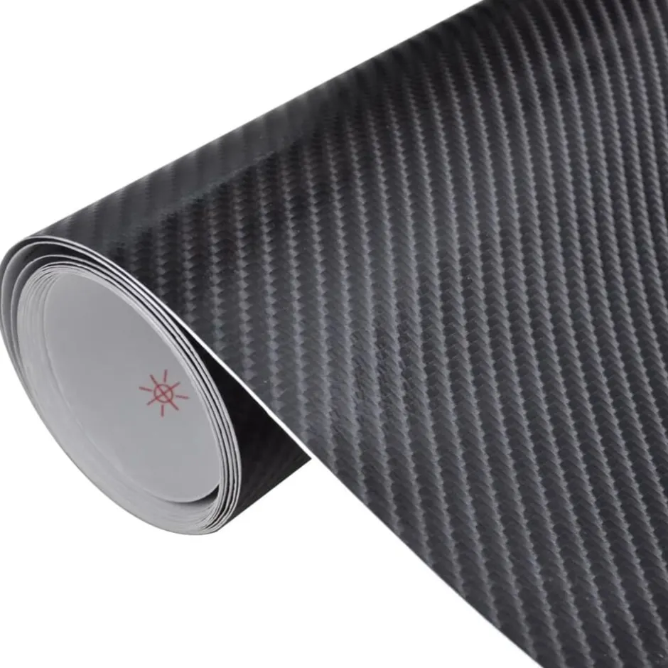 Best vidaXL Bilfoliering 4D 100x150 cm Svart
