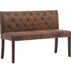 Clearance vidaXL Bänk 120 cm konstmocka Brun