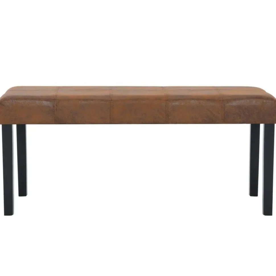 vidaXL Bänk 106 cm konstmocka brun