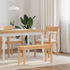 vidaXL Bänk 90 cm massivt trä gummi