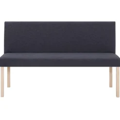 New vidaXL Bänk 139,5 cm polyester Mörkgrå