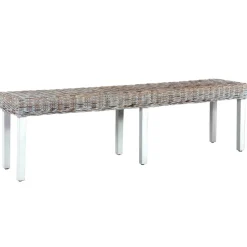 Sale vidaXL Bänk 160 cm naturlig kuburotting och massivt mangoträ Vit