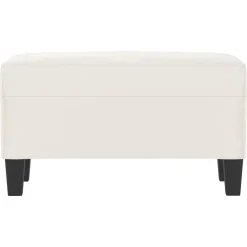 vidaXL Bänk Beige 70x35x41 cm mikrofibertyg