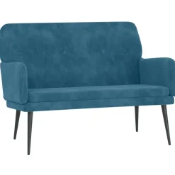 vidaXL Bänk blå 108x79x79 cm sammet