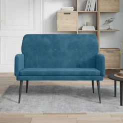 vidaXL Bänk blå 108x79x79 cm sammet