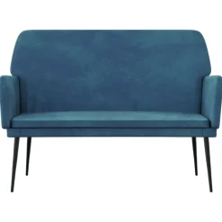 vidaXL Bänk blå 108x79x79 cm sammet