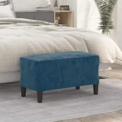 Hot vidaXL Bänk 70x35x41 cm sammet Blå