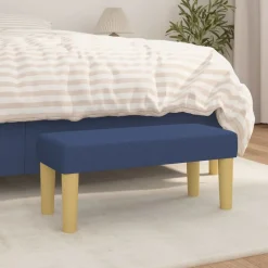 Best vidaXL Bänk 70x30x30 cm tyg Blå