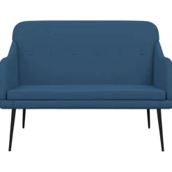 vidaXL Bänk blå 110x76x80 cm tyg