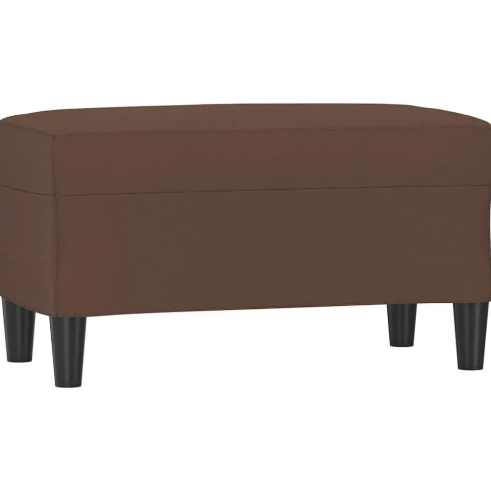 vidaXL Bänk brun 70x35x41 cm konstläder