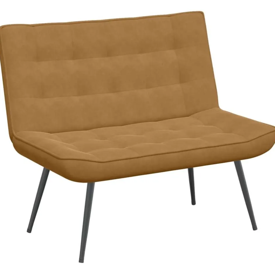 vidaXL Bänk 110x74x84 cm sammet Brun