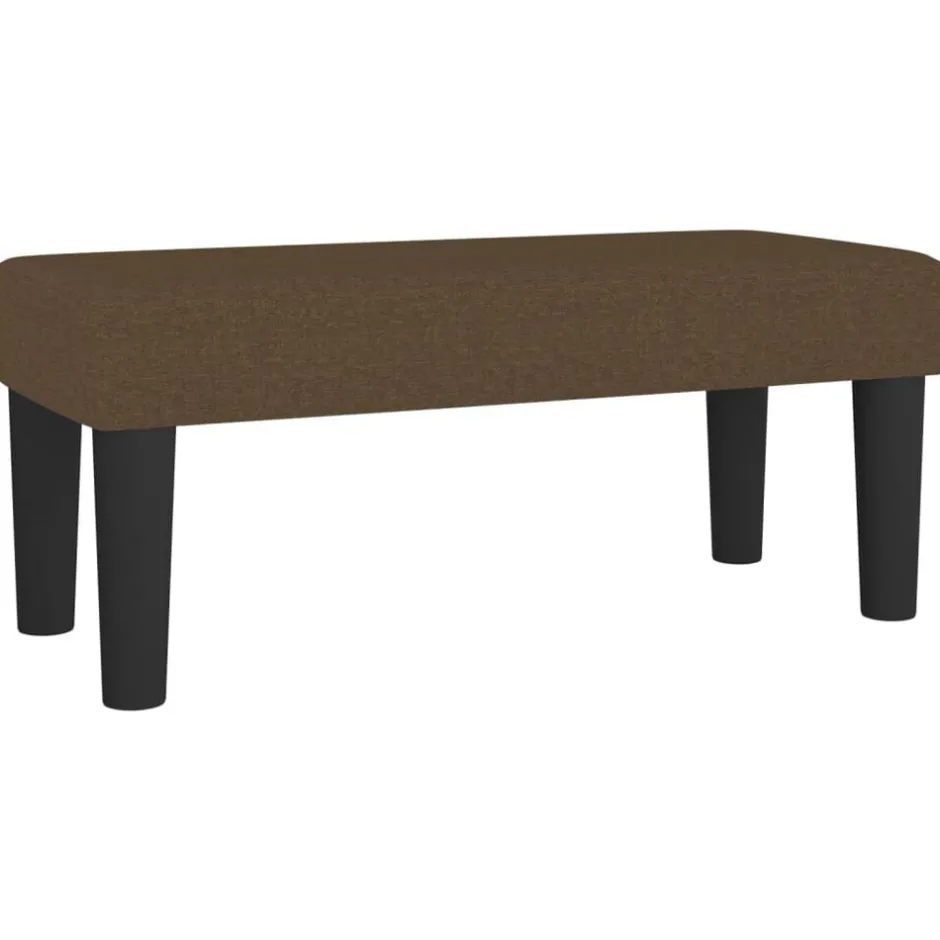Best vidaXL Bänk brun 70x30x30 cm tyg Mörkbrun