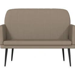 vidaXL Bänk cappuccino 107x80x81 cm konstläder