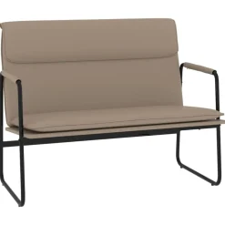 vidaXL Bänk cappuccino 100x64x80 cm konstläder