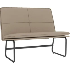 vidaXL Bänk cappuccino 100x75x76 cm konstläder