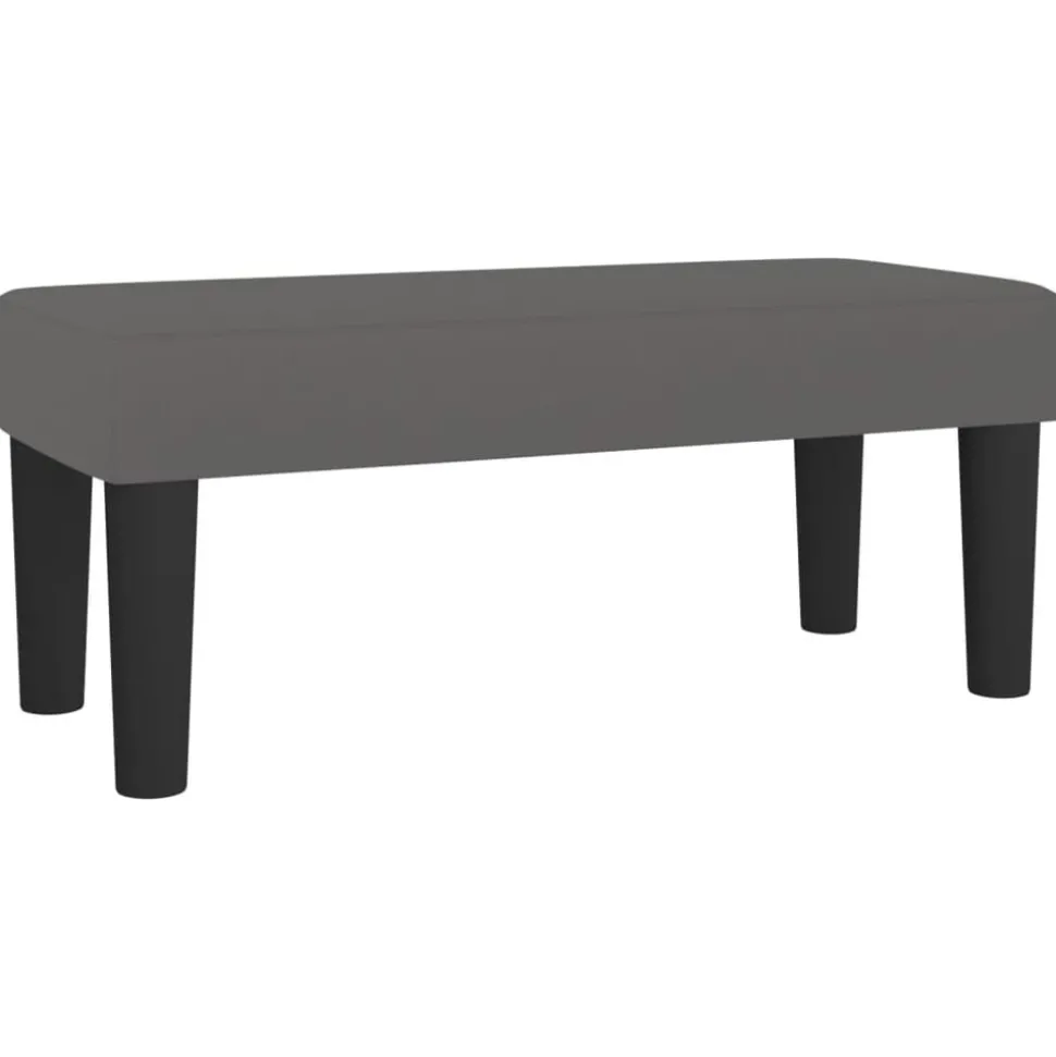 vidaXL Bänk grå 70x30x30 cm konstläder