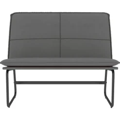 vidaXL Bänk grå 100x75x76 cm konstläder
