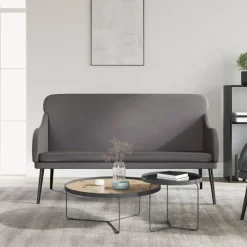 Discount vidaXL Bänk 110x76x80 cm konstläder Grå