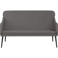 Discount vidaXL Bänk 110x76x80 cm konstläder Grå